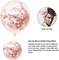 Rose Gold Confetti Latex Balloons, 50pcs 12 Inch Party Balloons